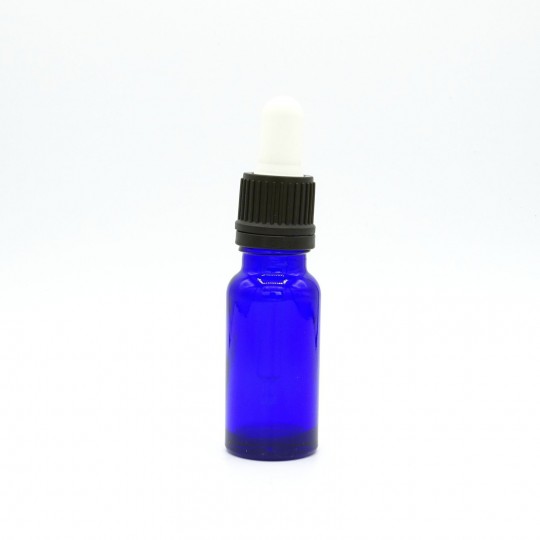 Frasco Gotero vidrio azul cobalto