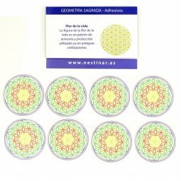 ADHESIVO FLOR DE VIDA ARCOIRIS